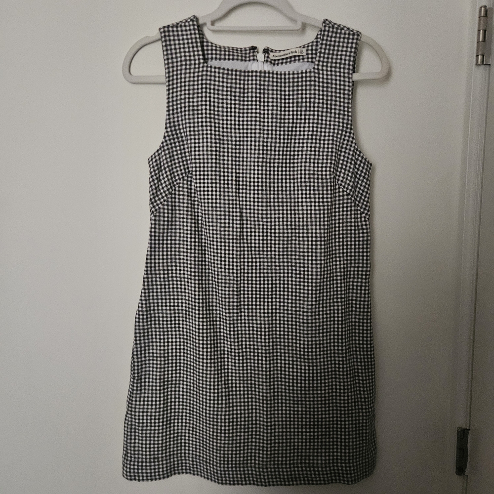 Abercrombie & Fitch Black and White Gingham Mini Dress